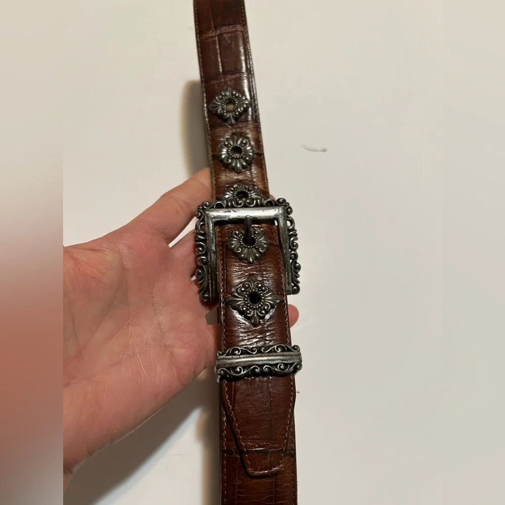 Brighton brown leather belt